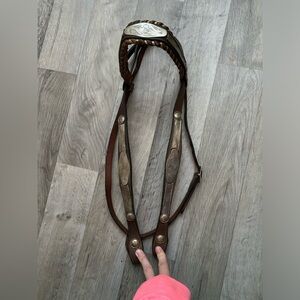 Vintage style silver headstall